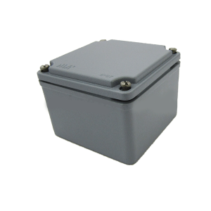 جعبه ضدآب فلزی آلومینیومی AW600-A1 با ابعاد 73×102×102