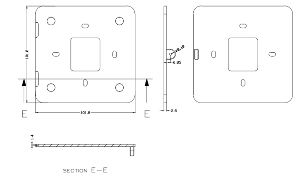 باکس کارت خوان کنترل دسترسی ABC902-A1 با ابعاد 20×105×105