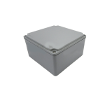 جعبه ضدآب فلزی آلومینیومی مربعی AW603-A1 با ابعاد 90×164×164